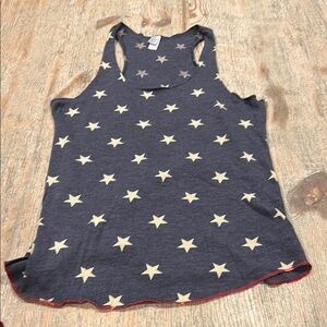 Alternative Navy Blue Star Print Sleeveless Tank Top